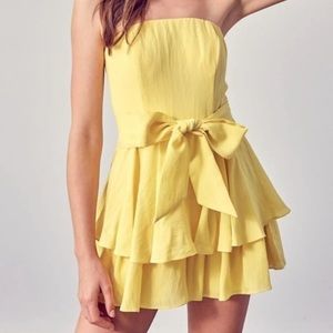 Yellow Ruffle Romper